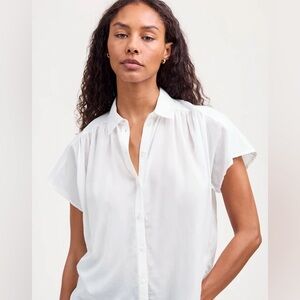 Madewell Classic White Cotton‎ Modal Shirt Size XL NWT